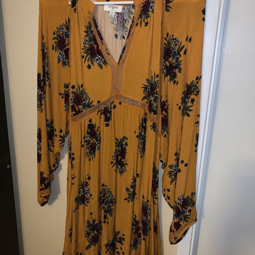 Umgee mustard boho floral print - Picture 3 of 5